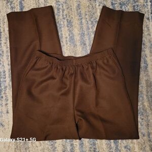 Alfred Dunner Brown Straight Leg Pants